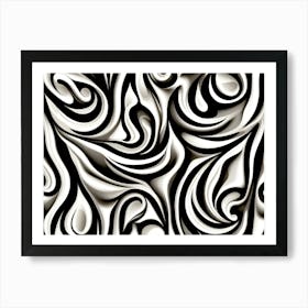Abstract Zebra Pattern Art Print