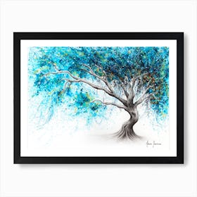 Blue Crystal Dream Tree Art Print