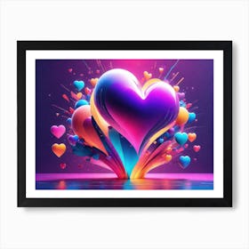 Colorful Heart Creative 50 Affiche