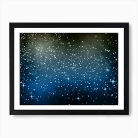 Evening Night Shining Star Background Affiche