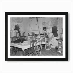 Wife Of Carl Thorson, Former Farmer, Doing The Washing, Crosby, North Dakota By Russell Lee Art Print