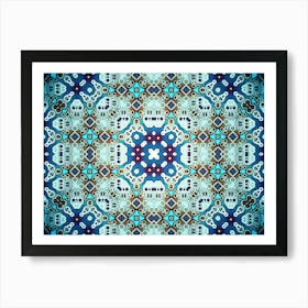 Blue Sky Pattern Watercolor And Alcohol Ink In The Author S Digital Processing 1 Art Print