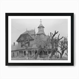 Old Mansion, Comanche, Texas By Russell Lee Art Print