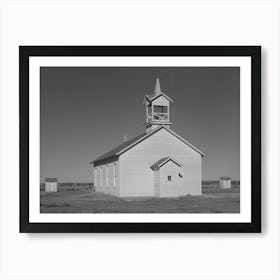 Country Church On Highway 83, Norton County, Kansas By Russell Lee Art Print