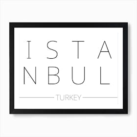Istanbul Turkey Typography City Country Word Art Print