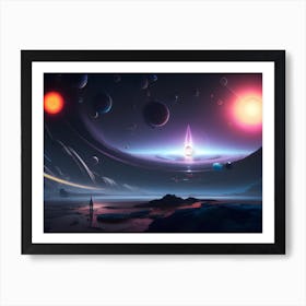 Space Landscape Art Print