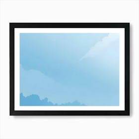 Soft Blue Sky With White Clouds 1 Art Print