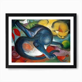 Franz Marc, Two Cats Art Print