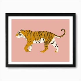 Waling Tiger - Pink Art Print