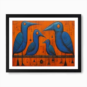 Birds On A Branch 1 Art Print