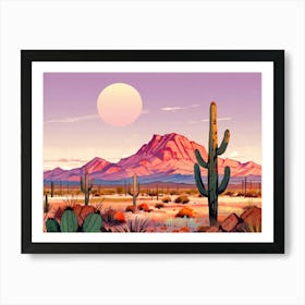 Cactus Desert 3 Art Print