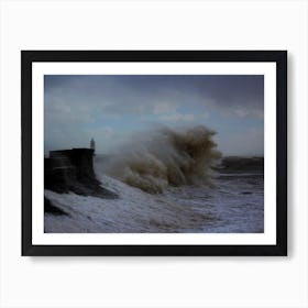 Stormy Seas Of Porthcawl Art Print