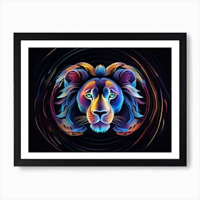 Lion Head 5 Art Print