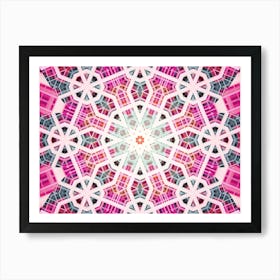 Pink Fractal Abstract Texture 8 Art Print