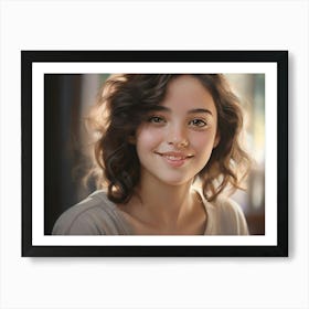 Portrait Of A Girl Paintings Art Print Art Print