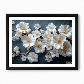 Silk Flowers Art Print