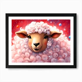 Sheep With Bubbles Art Print