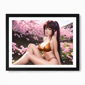 Anime blossom Art Print