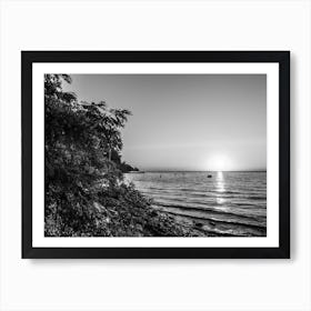 Sunset At Slovenian Coast Art Print