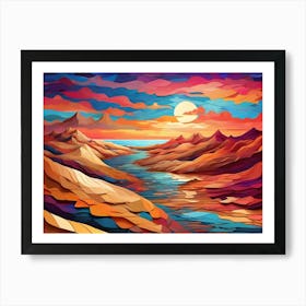 Abstract Landscape Painting 2 Art Print