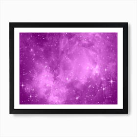 Violet Galaxy Space Background Art Print
