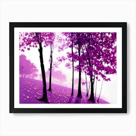 Purple Trees 2 Art Print