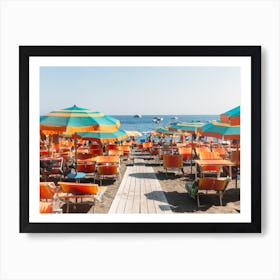 Beach Umbrellas Positano Art Print