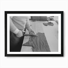 Closeup Of Cutter S Hands (Cutting Cloth), Jersey Homesteads, Hightstown, New Jersey By Russell Lee Art Print