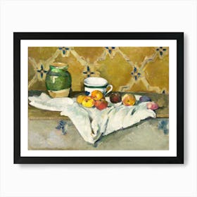 Still Life With Jar, Cup, And Apples, Paul Cézanne Art Print