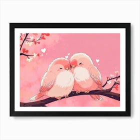 Two Birds On A Branch 11 Art Print