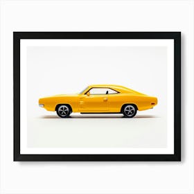 Toy Car 69 Dodge Charger Daytona Yellow Art Print