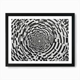 Black And White Abstract Pattern Art Print