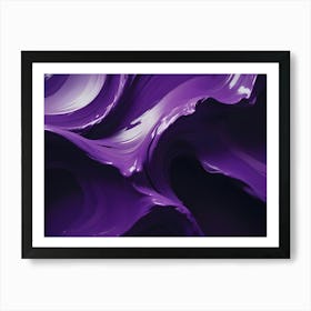 A Swirling Pattern Of Purple Liquid, Resembling A Marble Effect Art Print