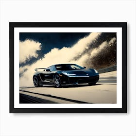 Black Sports Car 9 Art Print