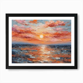 Sunset Over The Sea Art Print