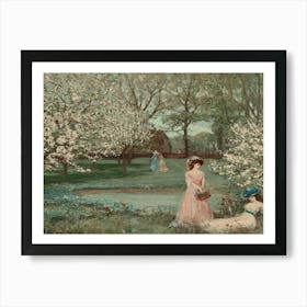 Two Women In A Garden 1 Art Print