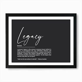 Legacy Definition Art Print Art Print