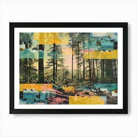 Forest Photo Collage 6 Art Print