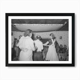 Figure In A Square Dance, Pie Town, New Mexico, Notice The Quilting Frame Overhead By Russell Lee Art Print