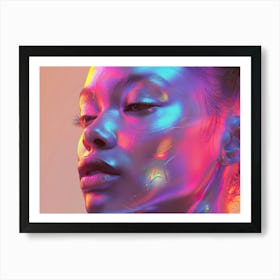 Holographic Woman 5 Art Print