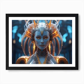 Futuristic Woman 2 Art Print