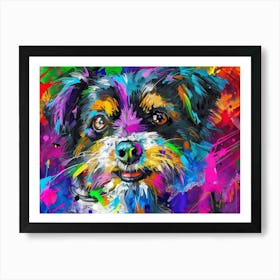 Colorful Dog Painting 1 Art Print