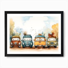 Joyful Journeys Watercolor Whispers Of Childhood Póster