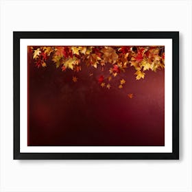 Autumnal Gradient Splash Transitioning From Warm Russet To Deep Burgundy Celebrating Thanksgiving (2) Art Print