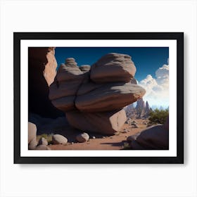 The Bizarre Rock Formations In The Rock Plateau Art Print