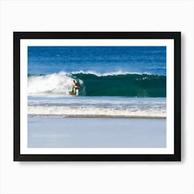 Nature art Surf Beach Poster blue Art Print