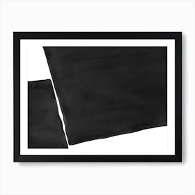 Minimal Black And White Abstract 03 Art Print