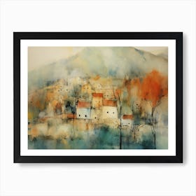 Village In The Mountains 3 Art Print