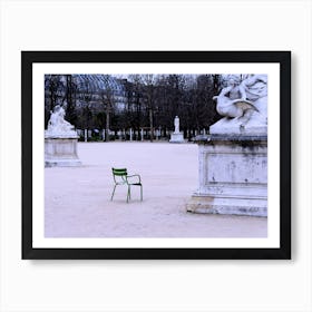Lonely Green Chair - Original Paris Street Photography Art Print