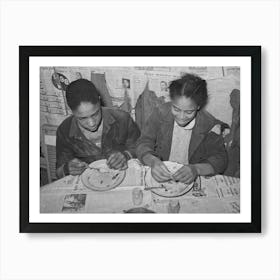 Children Of Pomp Hall, Tenant Farmer, Pleased With Their Supper Of Corn Bread And Gravy, Creek County, Oklahoma Art Print